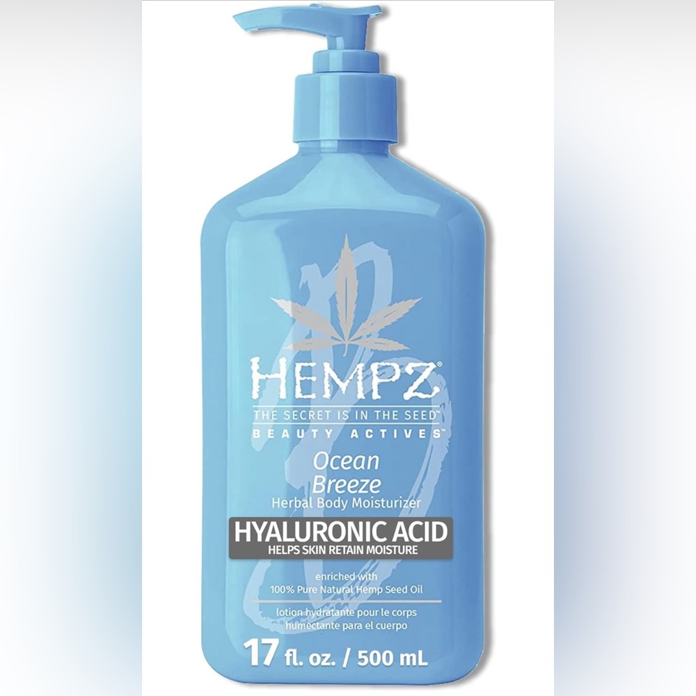 HEMPZ Ocean Breeze Herbal Body Moisturizer with Hyaluronic Acid NEW SEALED 17oz